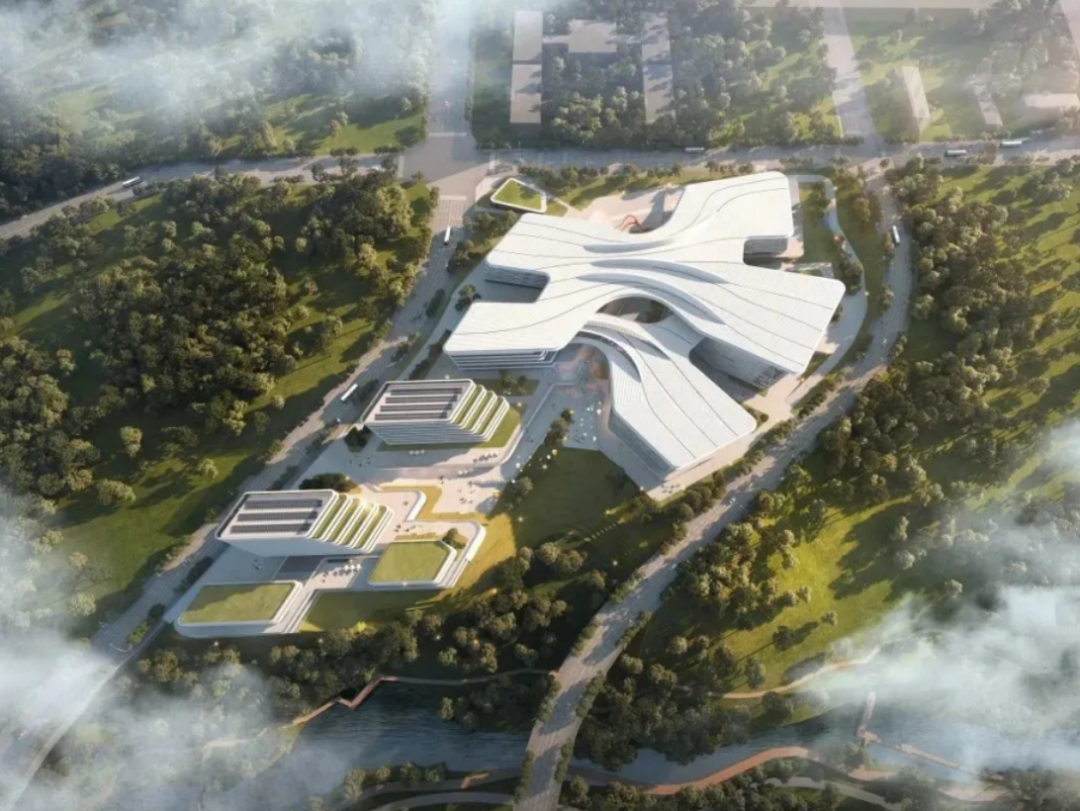 ▲两江新区市民中心全景（效果图）。两江产业集团供图